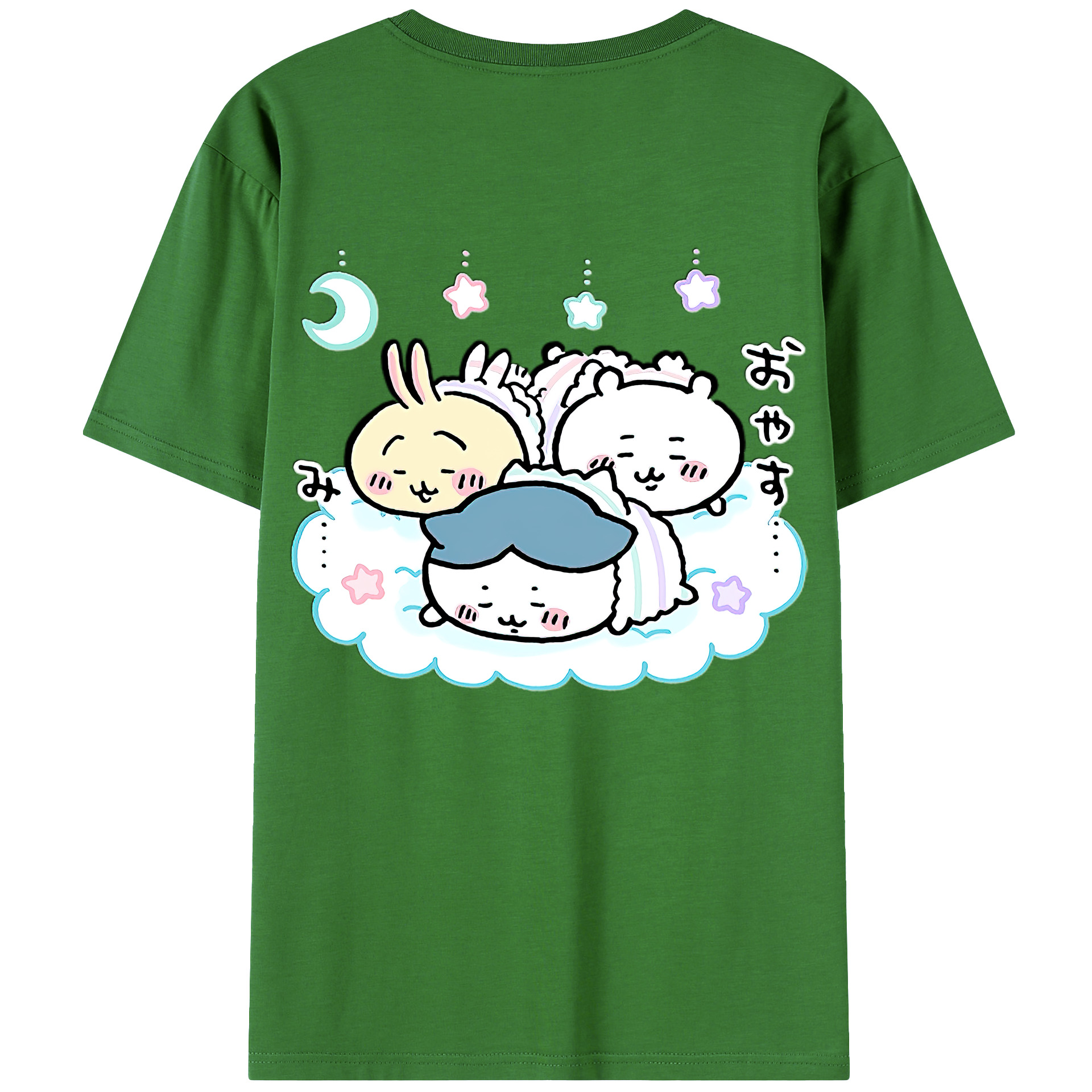 （画像用） ちいかわ ハチワレ Chii-kawa hachiware レディース半袖Tシャツ(バックプリント)